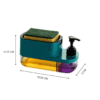 BELLERBIRD 3 in 1 Soap Pump Dispenser Dish Soap Liquid Dispenser Sponge Holder Dish Soap Pump Dispenser for Kitchen Sink Countertop Kitchen Bathroom