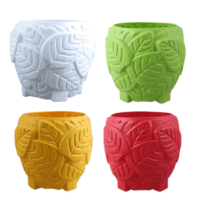 Plastic Round Flower Pots for Home Planters – 7.2 Inch, Pack of 4, Multicolor | Ideal for Indoor & Outdoor Gardening