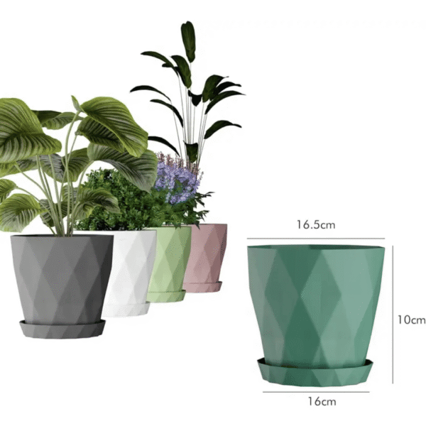 TP INCORP Indoor and Outdoor Flower Pot2 TP INCORP Indoor and Outdoor Flower Pot (Pack of 5, Multicolor, Plastic)