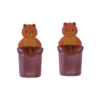 Wall-mounted toothbrush AZTORA Teddy Toothbrush Holder with Self Adhesive Sticker Unique Teddy Design Toothbrush Holder(Pack of 2)