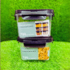 2Seven Airtight Kitchen containers Plastic Square Container Set for Kitchen Storage (Set of 6, 700ML)