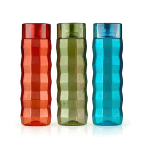 Antique Shank-Shaped Water Bottles – 1 L Plastic, Pack of 3 | Leak‑Proof & Stylish