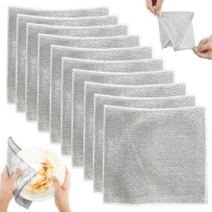Multipurpose Non‑Scratch Wire Dishcloth & Scrubber (Pack of 10)