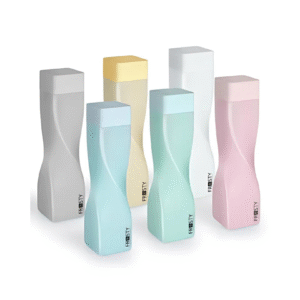 Frosty Slice 1000 ml Plastic Water Bottle – Leak‑Proof, Frosted Finish (Multicolor, Pack of 6)