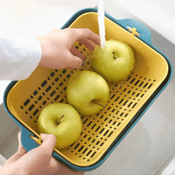 Fruit Holder Basket Firevally Foldable Multi‑Purpose Plastic Basket – Ergonomic & Stylish Storage (Pack of 1)