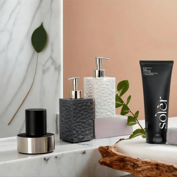 Stewit Multicolor Plastic Soap Dispenser, Hand Wash & Lotion Pump (Black and White, Pack of 2)