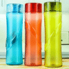 Round Plastic Water Bottle Set – 1 L BPA-Free Bottles with Leak‑Proof Lids (Pack of 3, Multicolor)