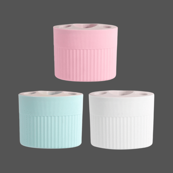 Toothbrush and Toothpaste Organizer 4-Compartment Toothbrush & Toothpaste Holder – Wall Mount Organizer for Bathroom, Multi Color, Pack of 1