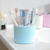 Toothbrush and Toothpaste Organizer2 4-Compartment Toothbrush & Toothpaste Holder – Wall Mount Organizer for Bathroom, Multi Color, Pack of 1